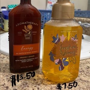 BATH & BODY WORK LOTION AND HAND SOAP